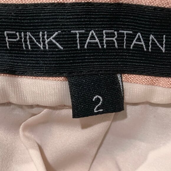 PINK TARTAN MIDI SHEER STRIPE SKIRTS SIZE 2 - Picture 8 of 8